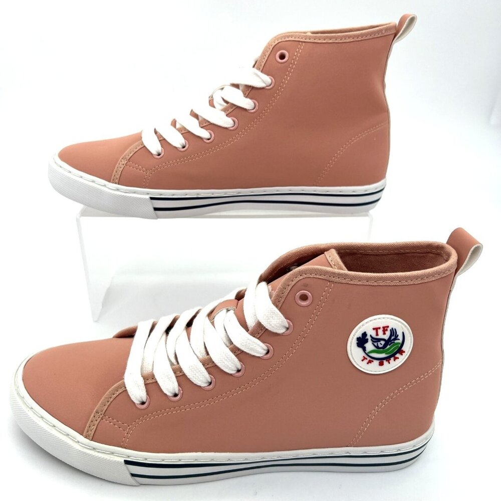 TF Star High Top Sneakers Womens Shoes Size 8 Pink Fashion Lace Up TF19046 New